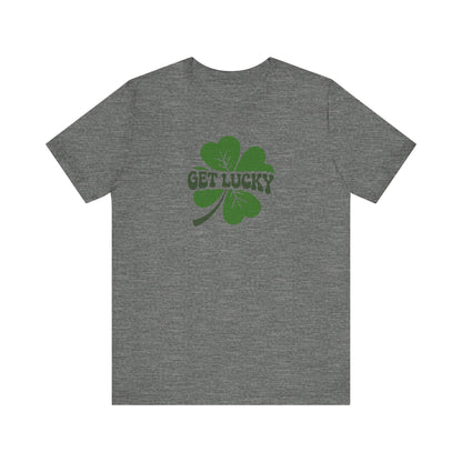 I’m Up All Night to Get Lucky — St. Patrick's Retro Tee (Light)