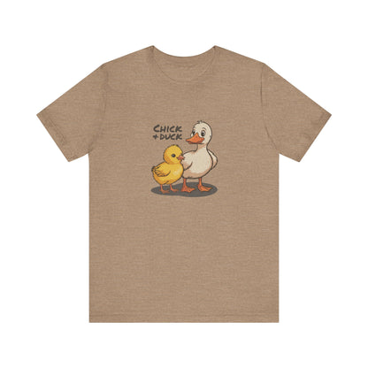 The Chick and the Duck — Friends Retro Tee (Light)