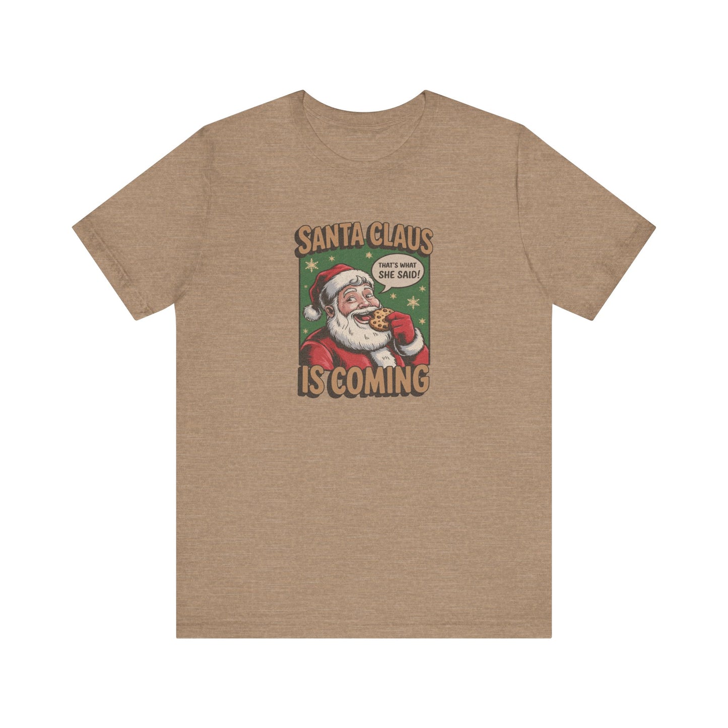 Santa Claus is Coming — Vintage Christmas Tee (Light)