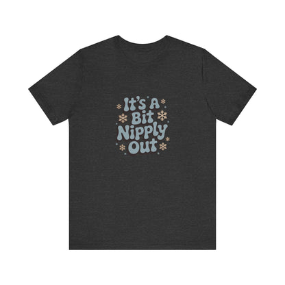 It's a Bit Nipply Out — Christmas Vacation Retro Tee (Dark)