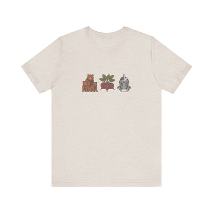 Bears, Beets, Battlestar (Icons) — Retro Tee (Light)