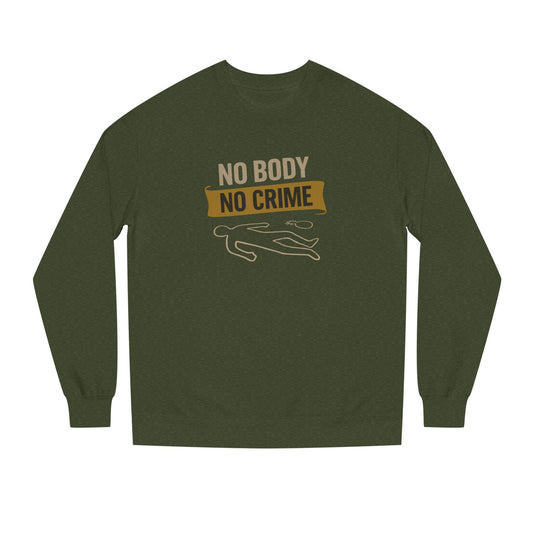 No Body, No Crime — Psych Crime Scene Retro Sweatshirt (Dark)