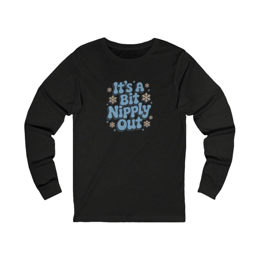 It's a Bit Nipply Out — Christmas Vacation Retro Long Sleeve (Dark)