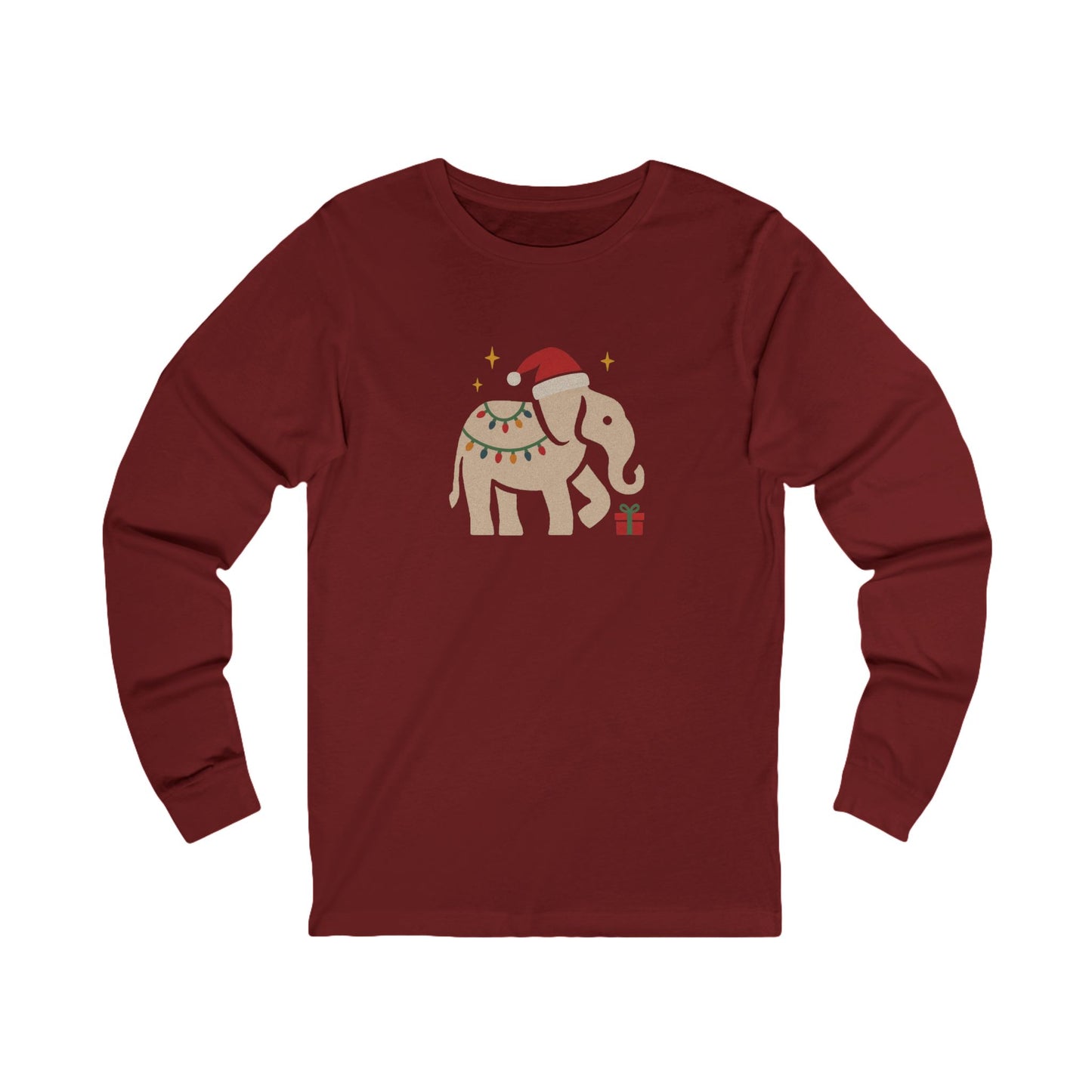 White Elephant Season — Retro Christmas Graphic Long Sleeve (Dark)
