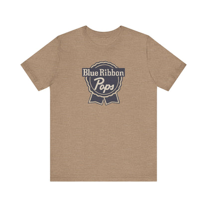 Blue Ribbon Pops Shirt — Funny Dad Gift, Retro Beer Dad Tee