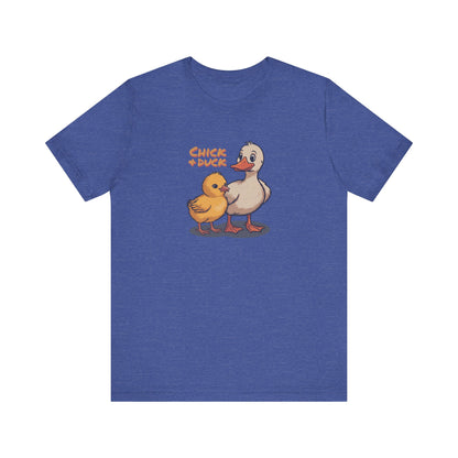 The Chick and the Duck — Friends Retro Tee (Dark)