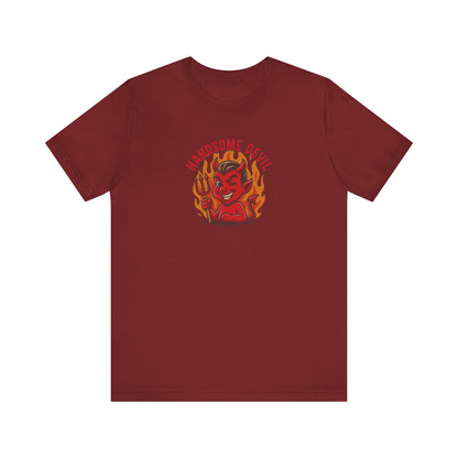 Handsome Devil — Fiery Retro Halloween Tee (Dark)