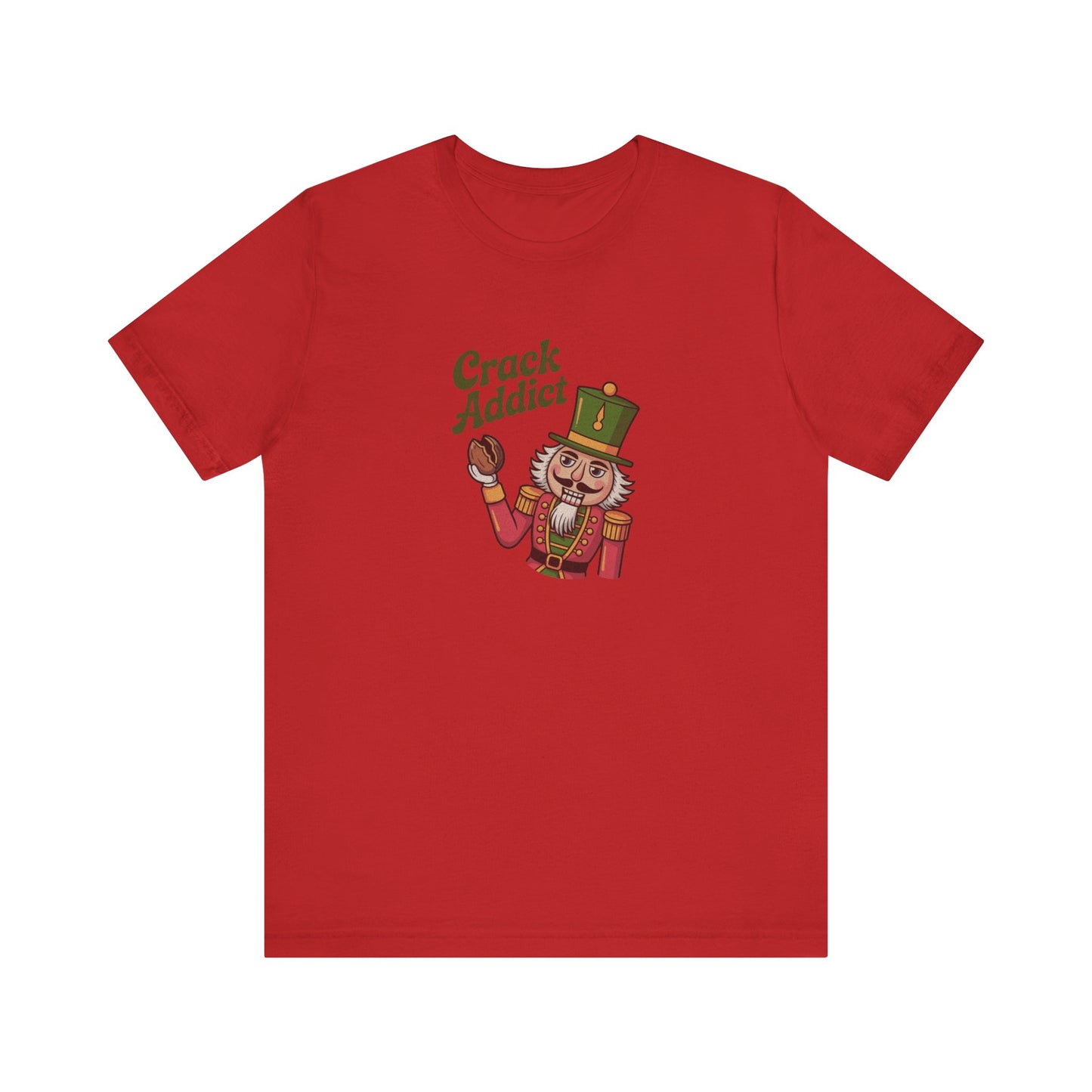 Crack Addict Nutcracker — Vintage Christmas Retro Tee (Light)