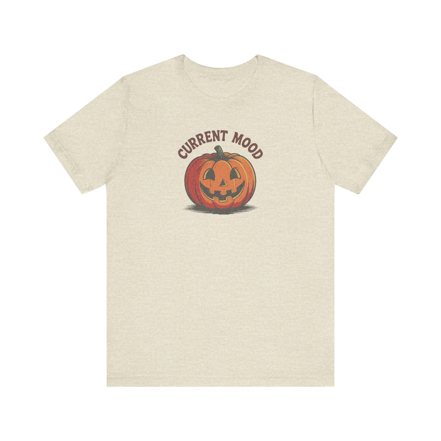 Current Mood (Classic Pumpkin) — Retro Halloween Tee (Light)