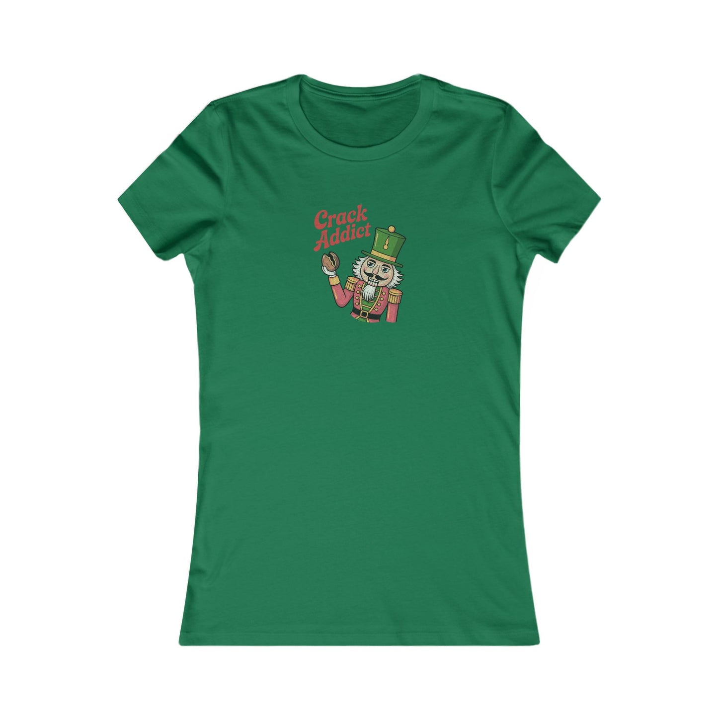 Crack Addict Nutcracker — Vintage Christmas Women's Tee (Dark)