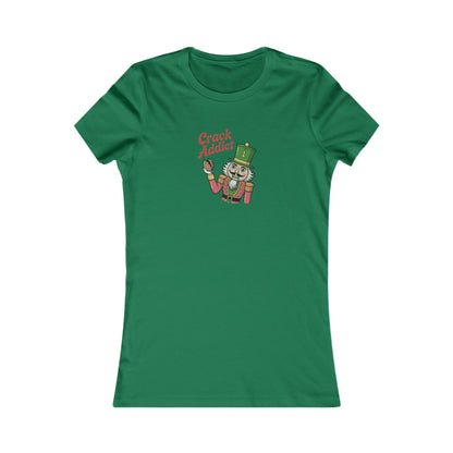 Crack Addict Nutcracker — Vintage Christmas Women's Tee (Dark)