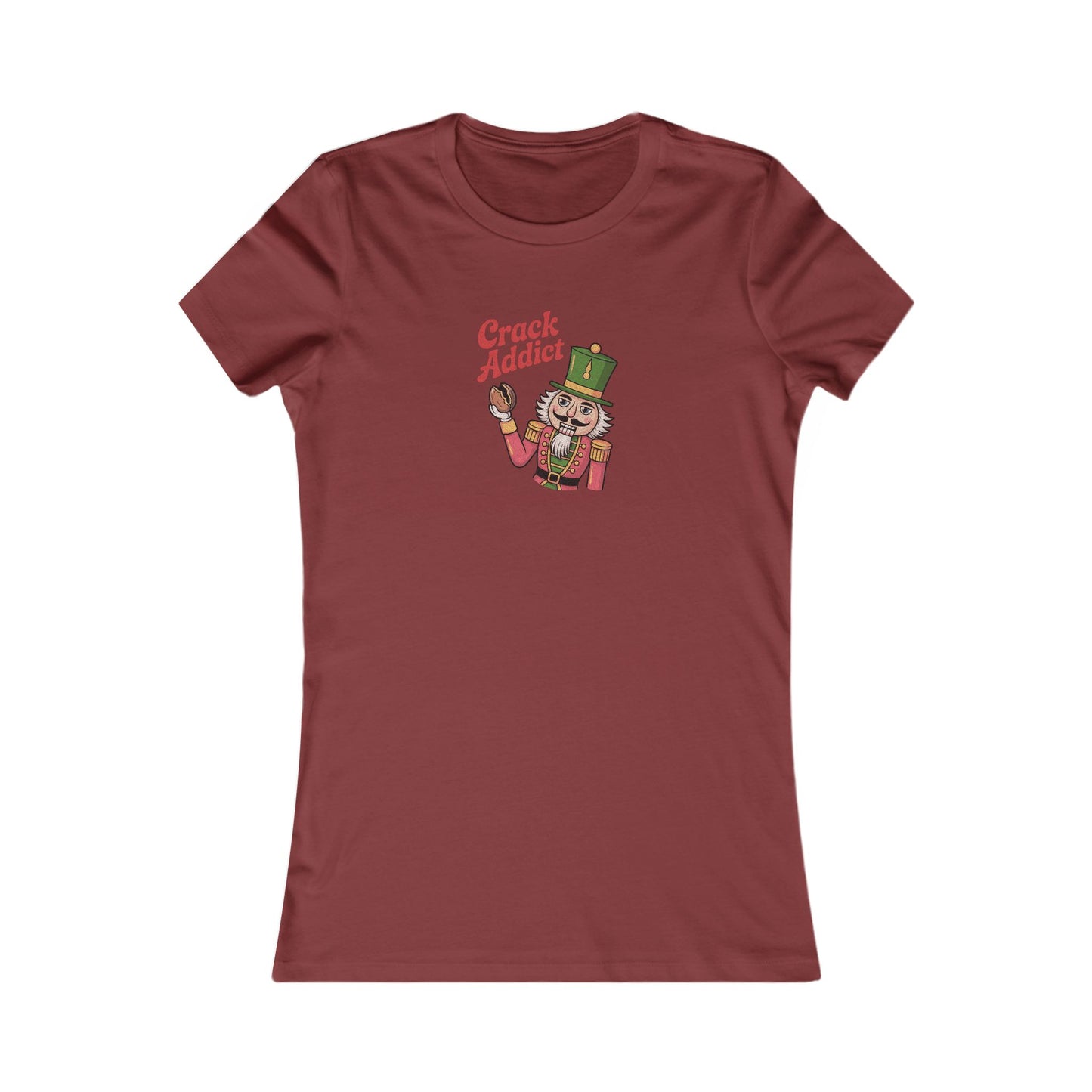 Crack Addict Nutcracker — Vintage Christmas Women's Tee (Dark)