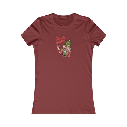 Crack Addict Nutcracker — Vintage Christmas Women's Tee (Dark)