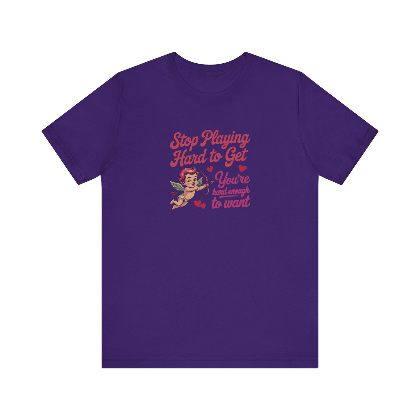Stop Playing Hard to Get — Retro Cupid Tee (Dark)