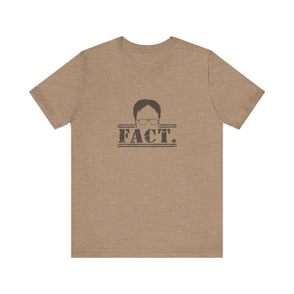 Dwight Schrute FACT. — The Office-Inspired Retro Tee (Light)