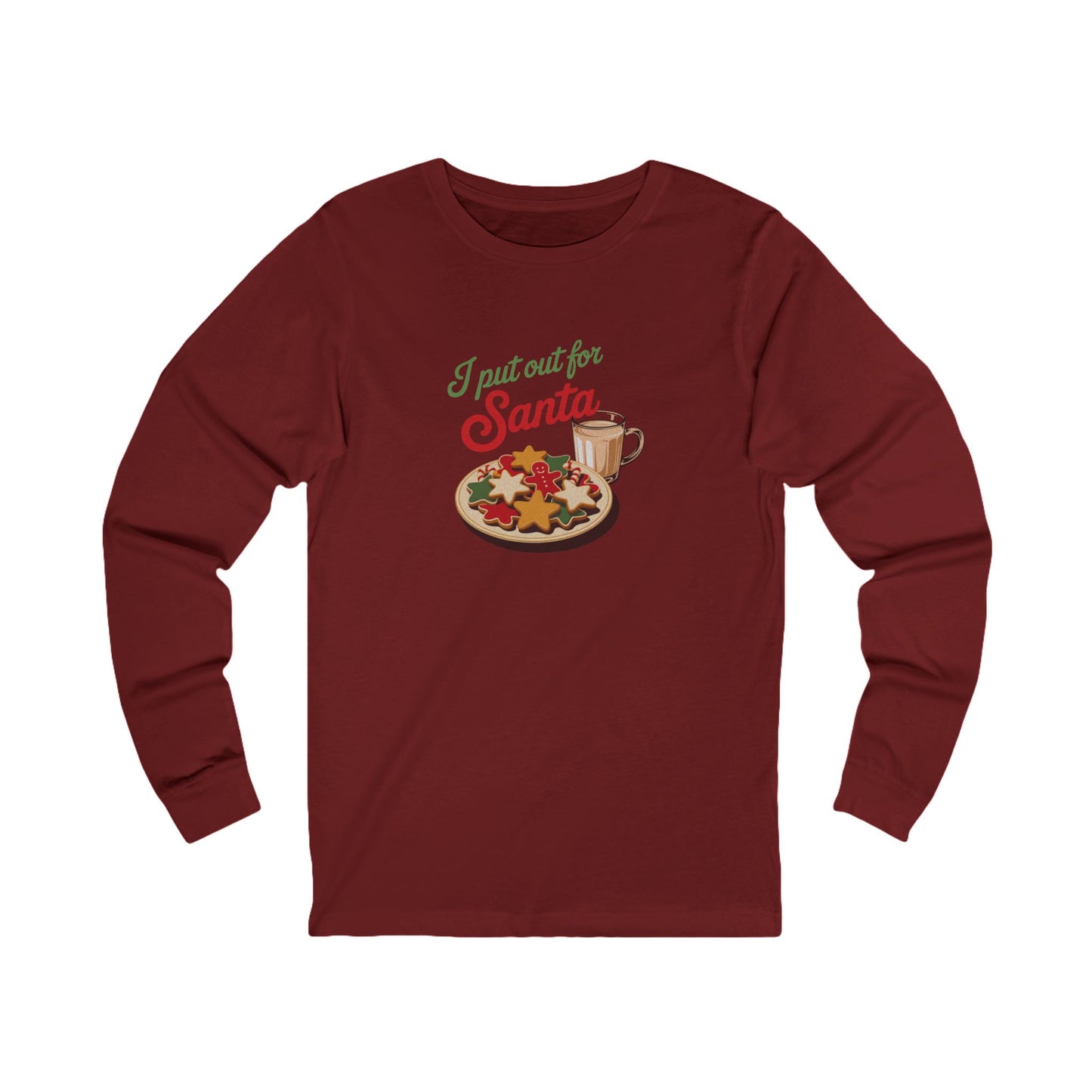 I Put Out for Santa — Retro Christmas Cookies Long Sleeve (Dark)