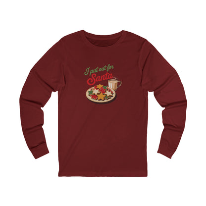 I Put Out for Santa — Retro Christmas Cookies Long Sleeve (Dark)