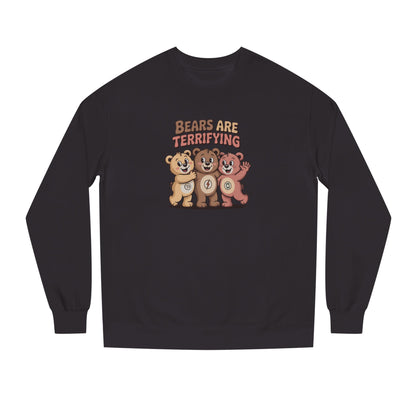 Bears Are Terrifying (Cute Remix) — Retro Sweatshirt (Dark)