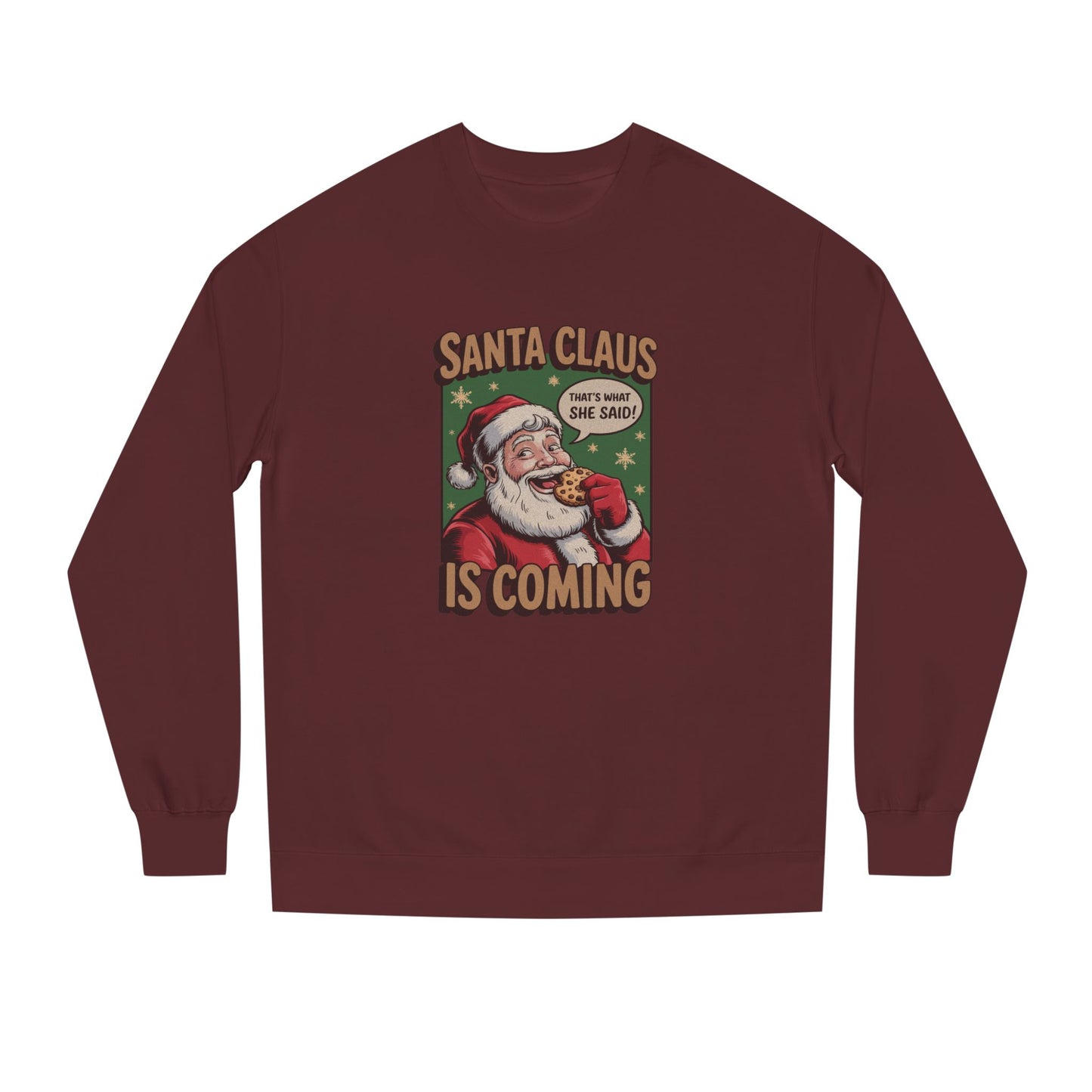 Santa Claus is Coming — Vintage Christmas Sweatshirt (Dark)