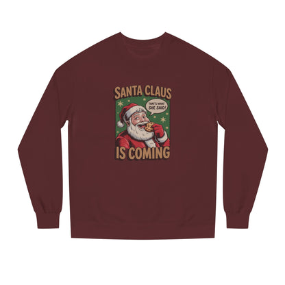 Santa Claus is Coming — Vintage Christmas Sweatshirt (Dark)