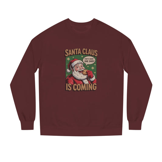 Santa Claus is Coming — Vintage Christmas Sweatshirt (Dark)
