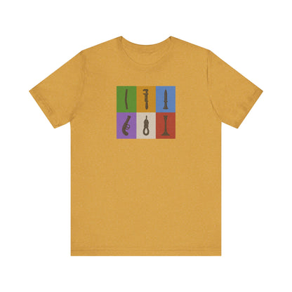 Six Ways Into the Evidence Locker — Clue Retro Tee (Light)