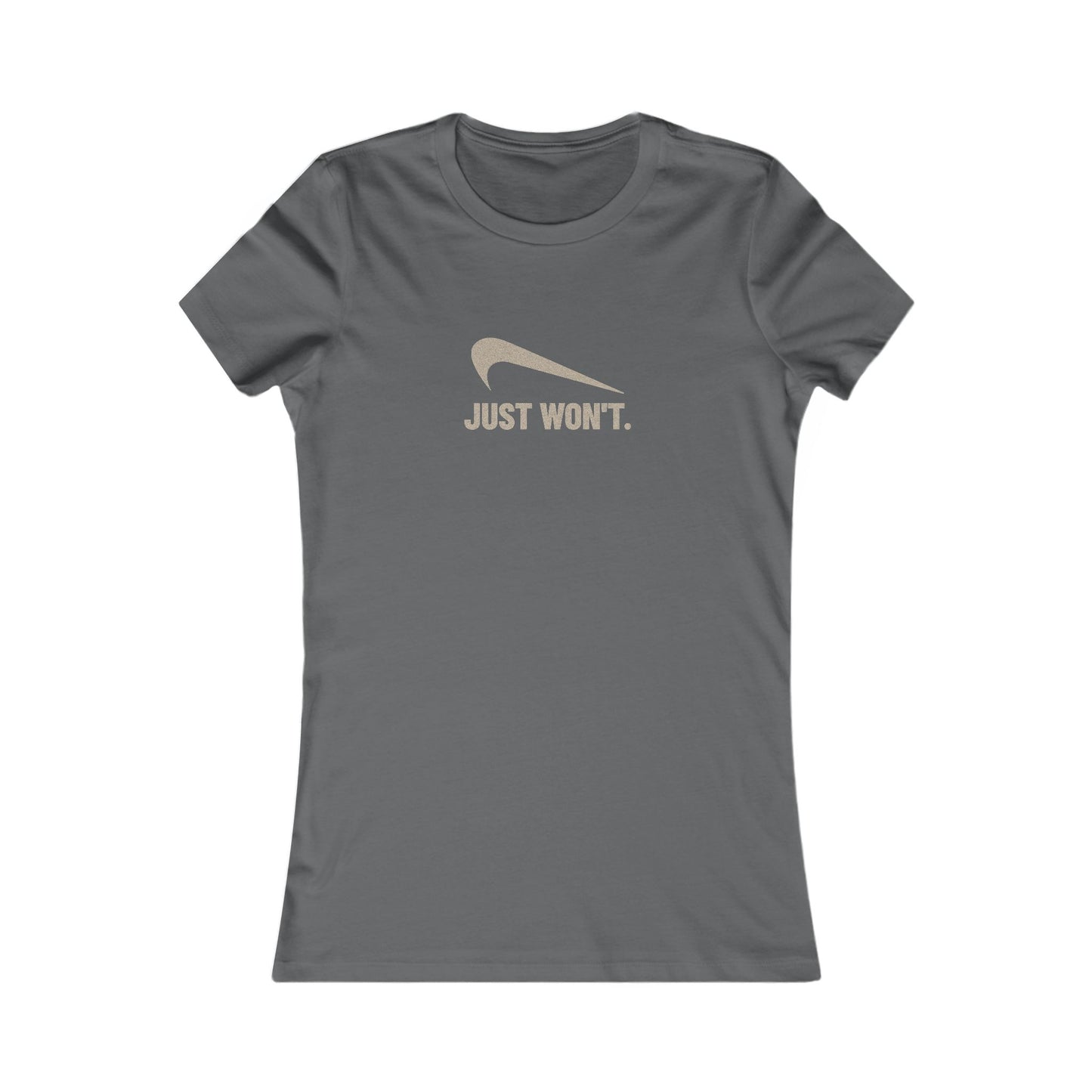Just Won’t Athletic Parody — Retro Workout Women's Tee (Dark)
