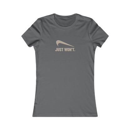 Just Won’t Athletic Parody — Retro Workout Women's Tee (Dark)