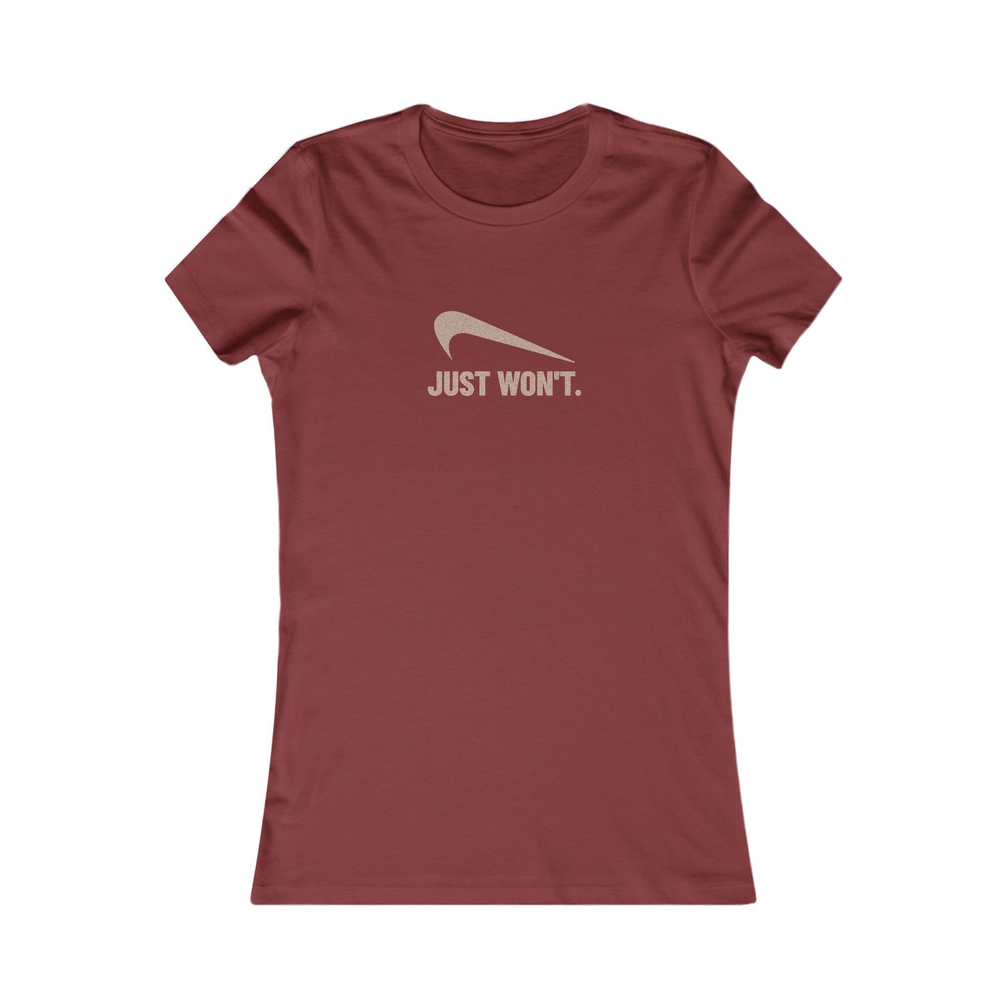 Just Won’t Athletic Parody — Retro Workout Women's Tee (Dark)