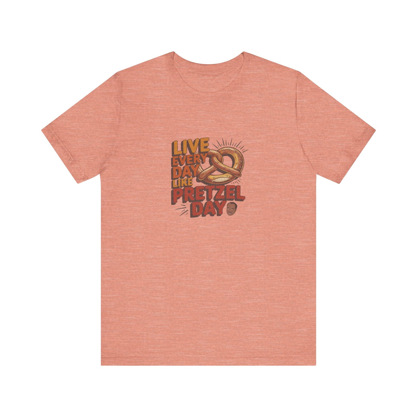 Live Every Day Like Pretzel Day — Stanley Hudson Retro Tee (Light)
