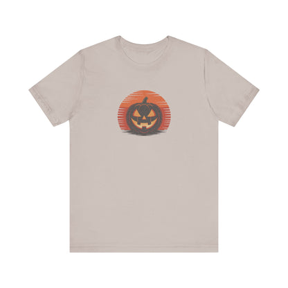 Retro Jack: Sliced Sunset — Halloween Sunset Tee (Light)