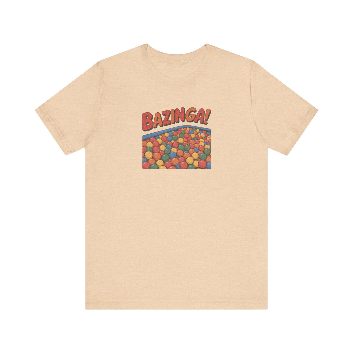 Bazinga! Ball Pit — Big Bang Theory Retro Tee (Light)