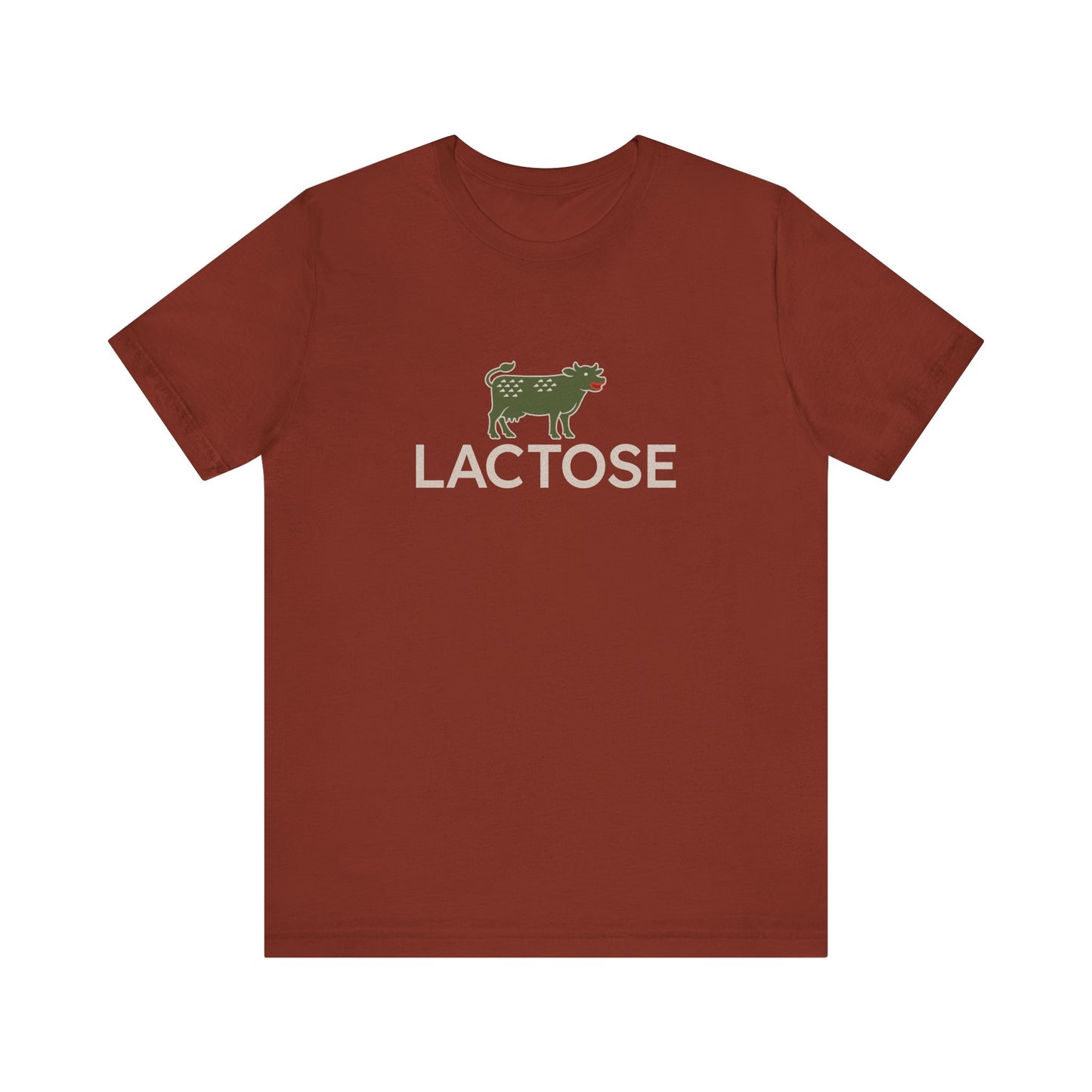 Life is a Beautiful… Typo – LACTOSE Logo Parody Retro Tee (Dark)