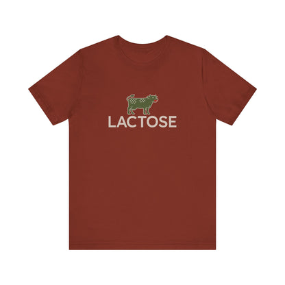 Life is a Beautiful… Typo – LACTOSE Logo Parody Retro Tee (Dark)