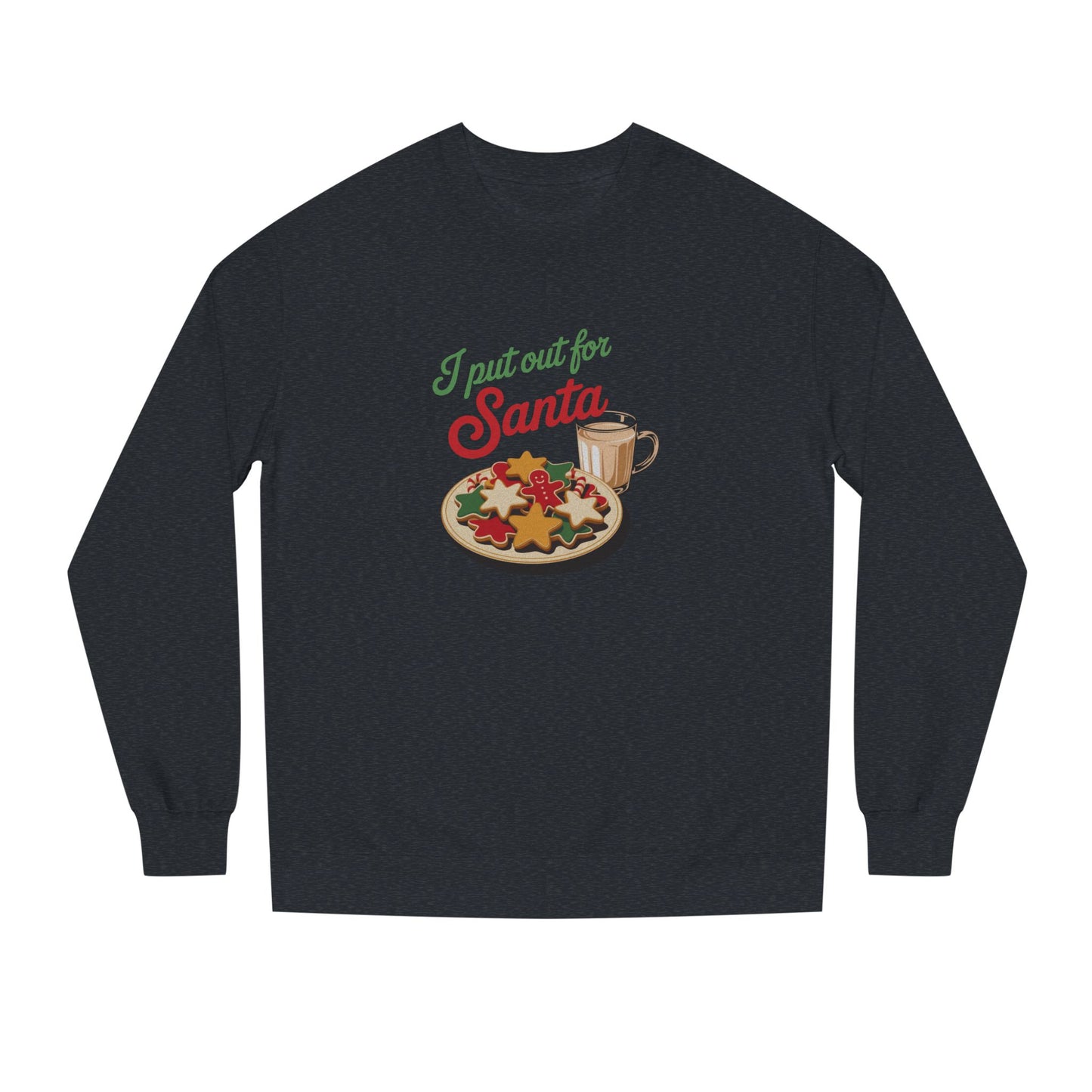 I Put Out for Santa — Retro Christmas Cookies Sweatshirt (Dark)
