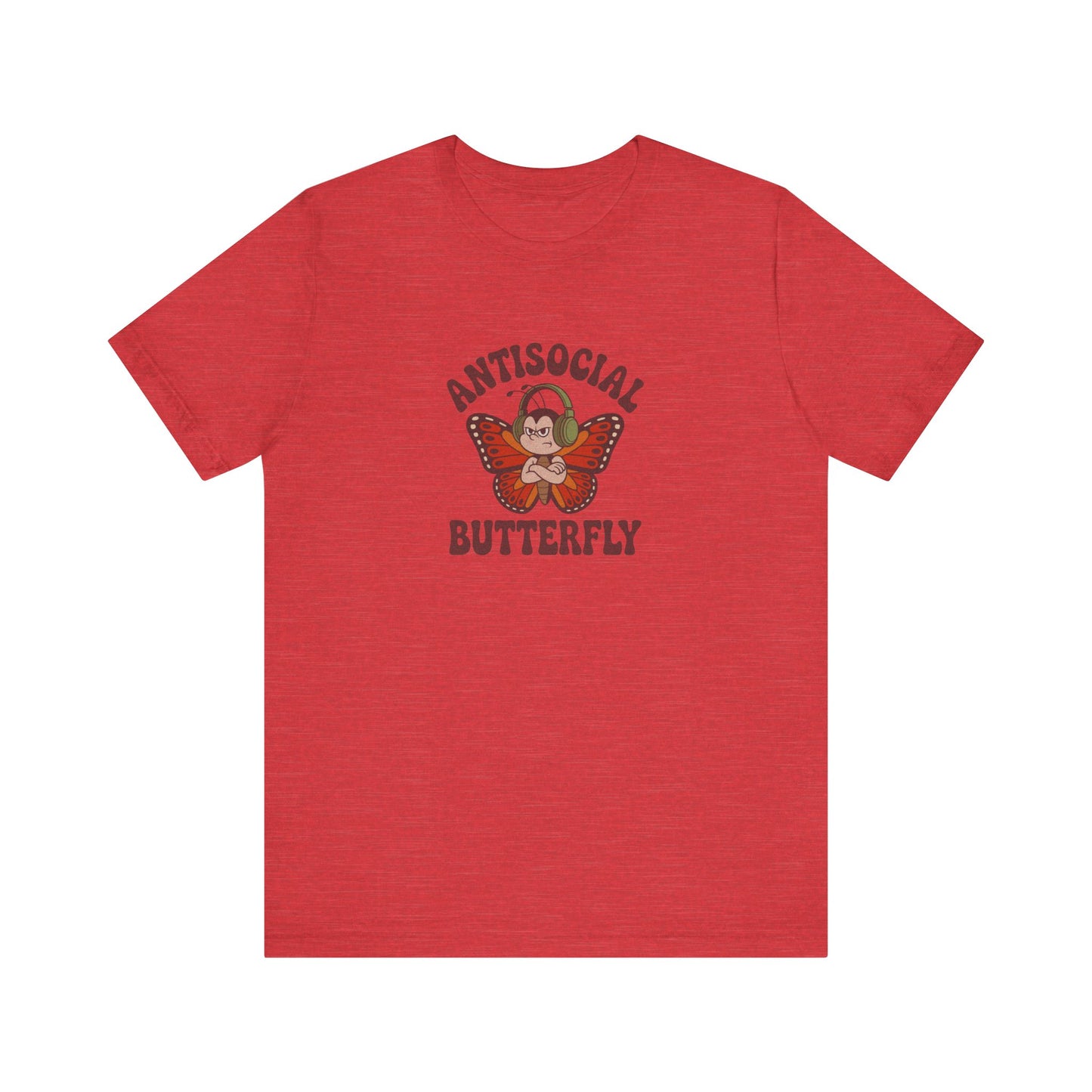 Antisocial Butterfly (Male) — Retro Workout Tee (Light)