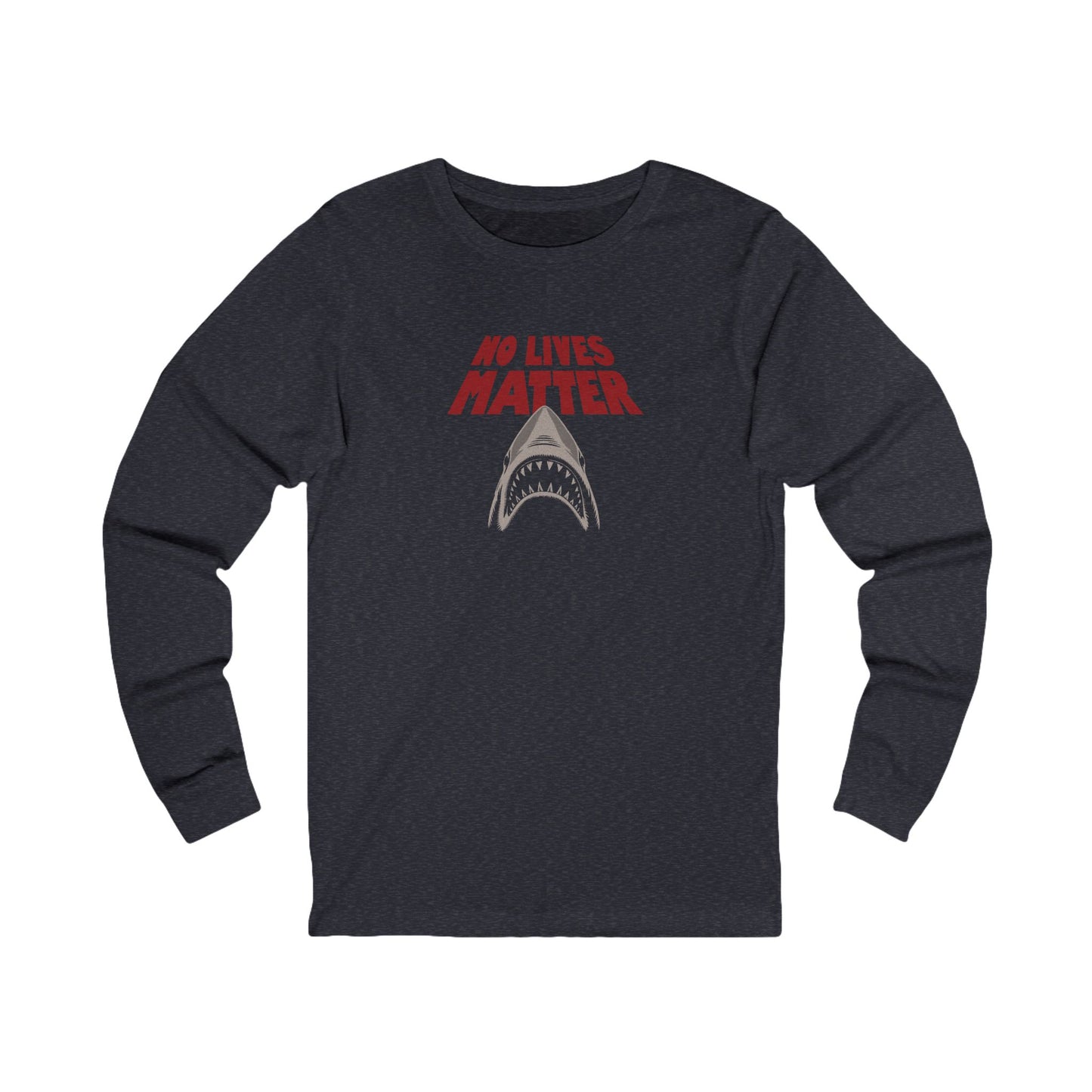 No Lives Matter — Jaws-Inspired Retro Long Sleeve (Dark)