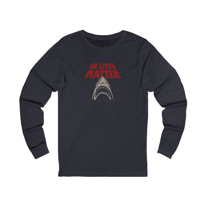 No Lives Matter — Jaws-Inspired Retro Long Sleeve (Dark)