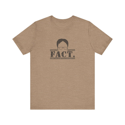 Dwight Schrute FACT. — The Office-Inspired Retro Tee (Light)