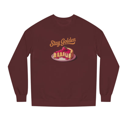 Stay Golden — Retro Cheesecake Graphic Sweatshirt (Dark)