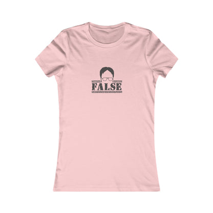 Dwight Schrute FALSE —  The Office-Inspired Women's Tee (Light)