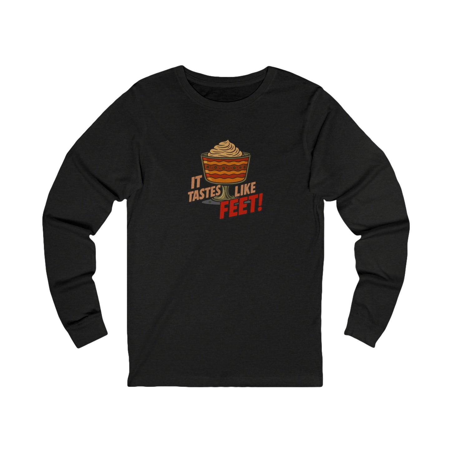 It Tastes Like Feet! — Thanksgiving Trifle Retro Long Sleeve (Dark)