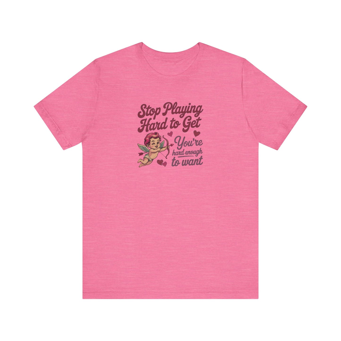 Stop Playing Hard to Get — Retro Cupid Tee (Light)