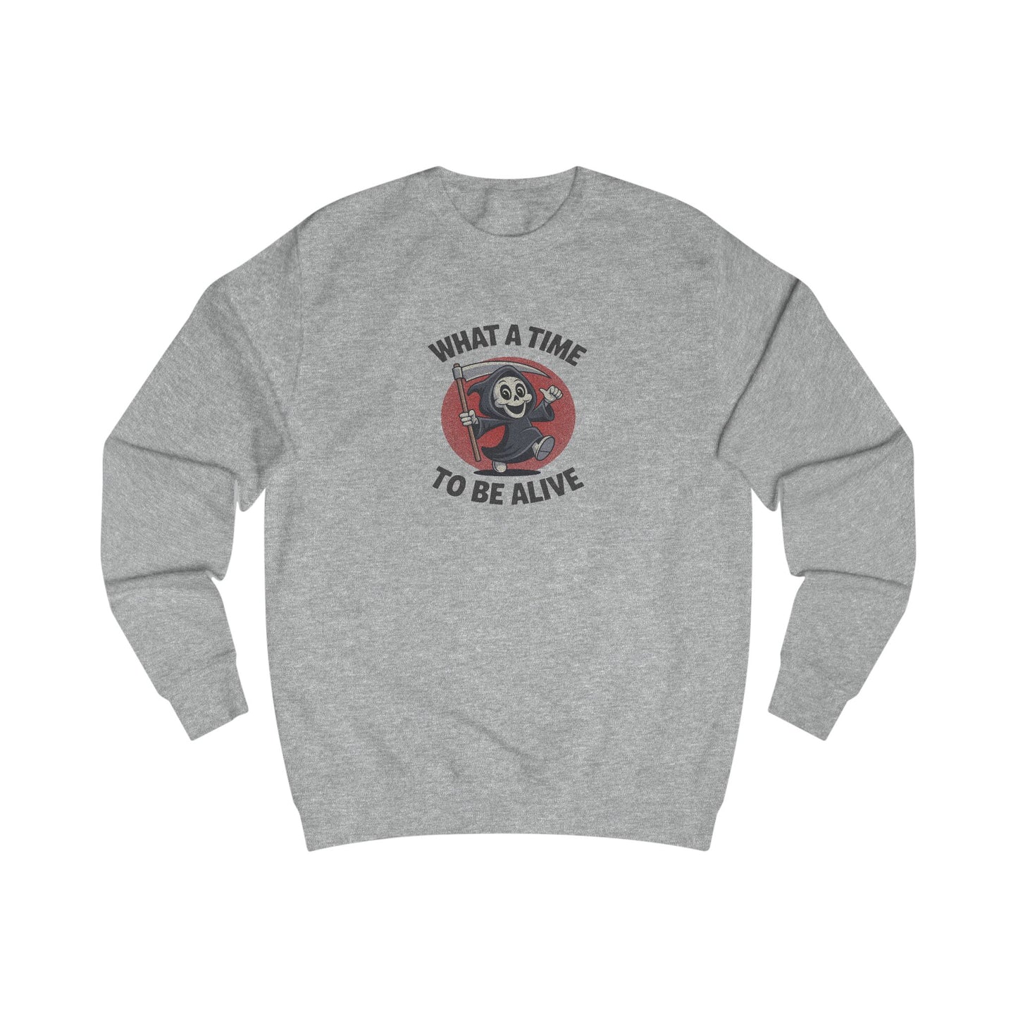 What a Time to Be Alive (Cute) — Lil Reaper Retro Sweatshirt (Light)