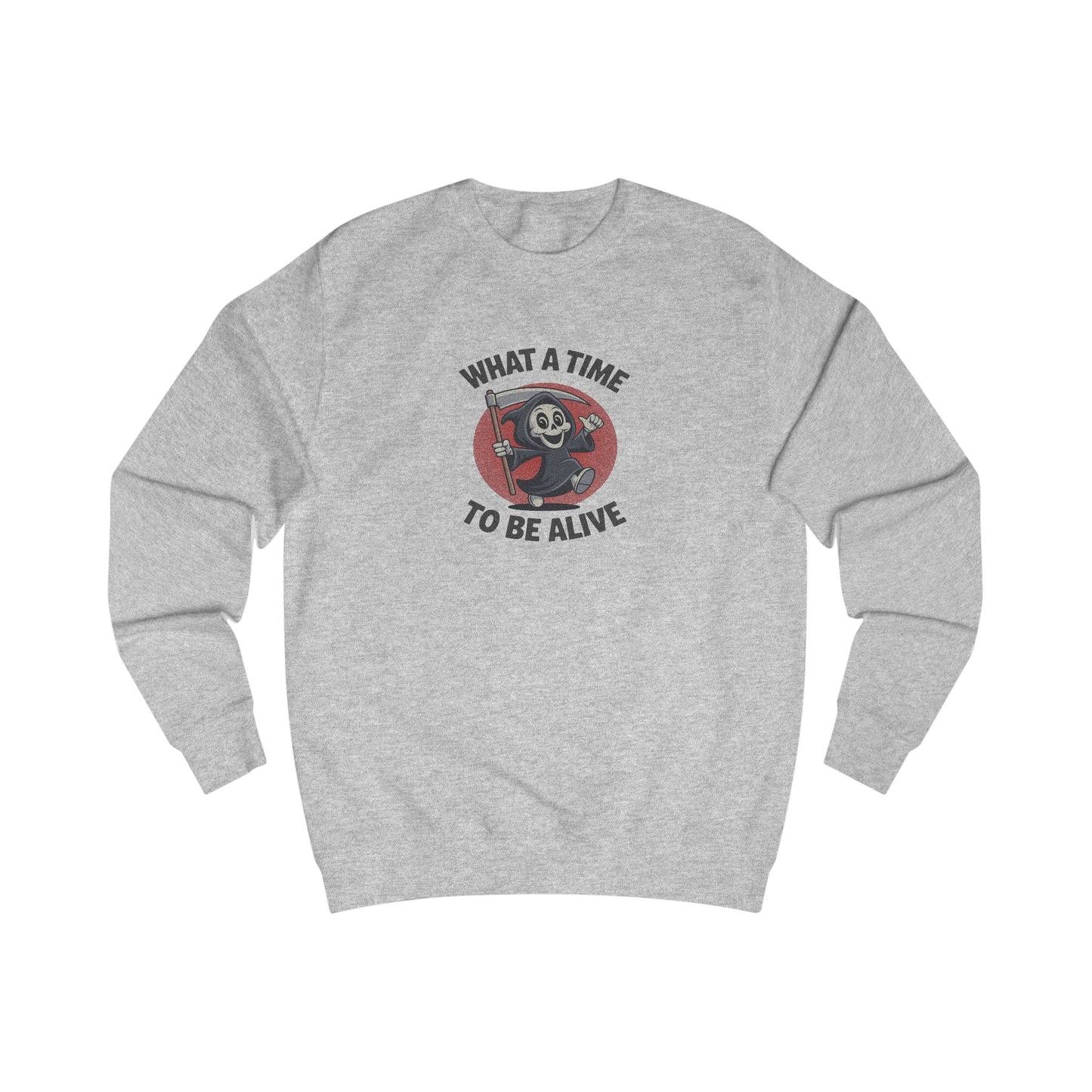 What a Time to Be Alive (Cute) — Lil Reaper Retro Sweatshirt (Light)