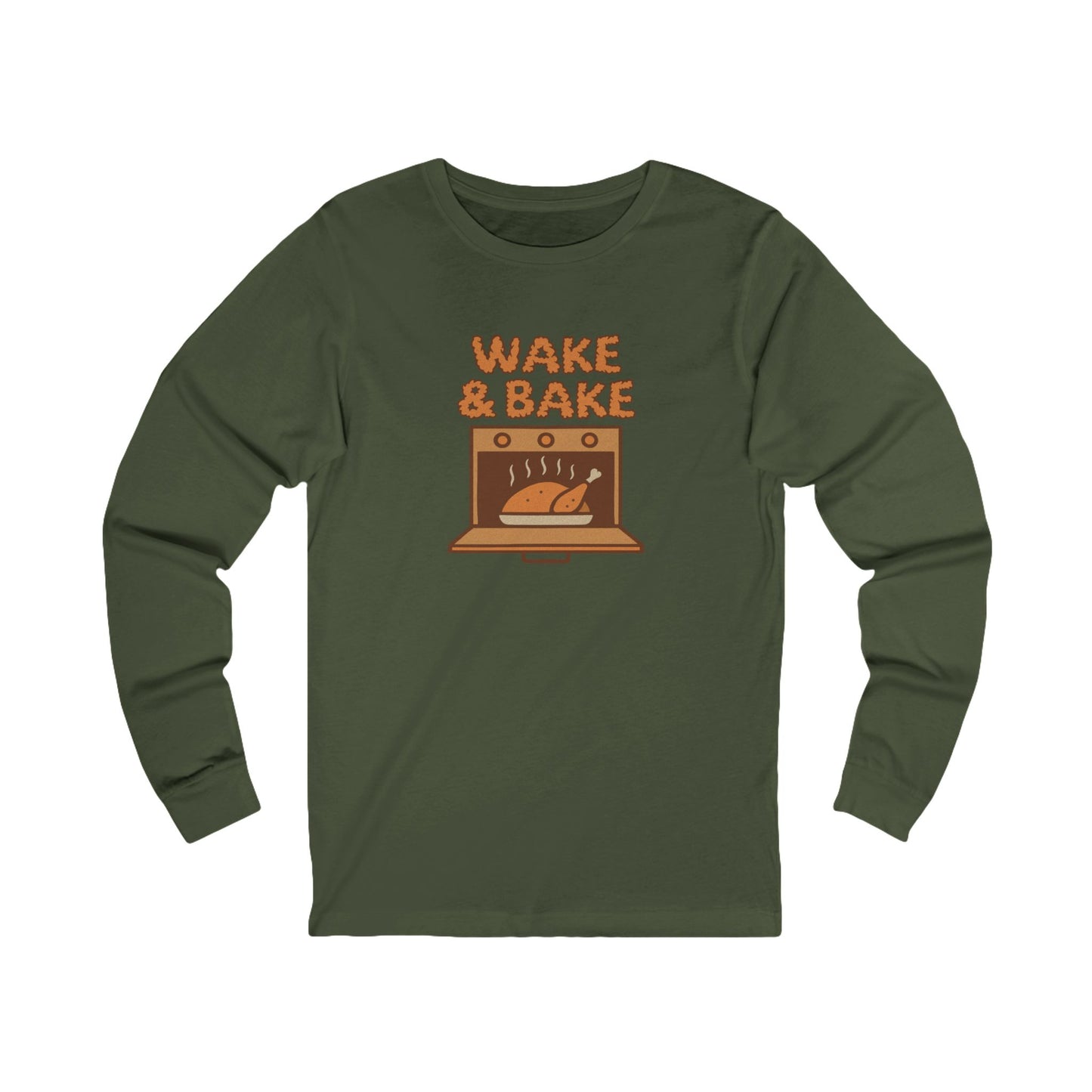 Wake & Bake — Retro Thanksgiving Turkey Long Sleeve (Dark)