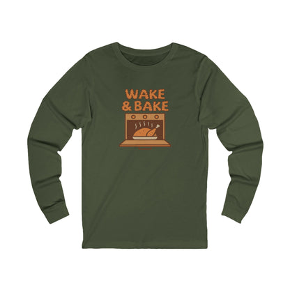 Wake & Bake — Retro Thanksgiving Turkey Long Sleeve (Dark)
