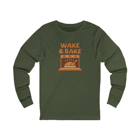 Wake & Bake — Retro Thanksgiving Turkey Long Sleeve (Dark)