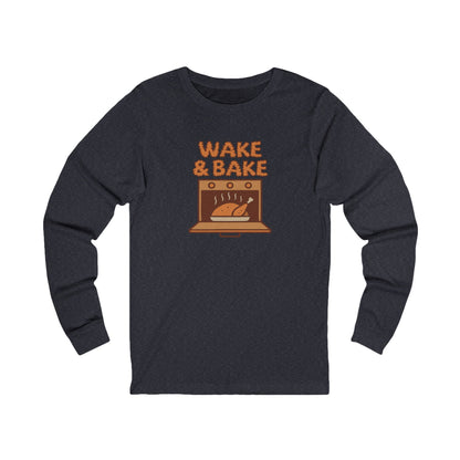 Wake & Bake — Retro Thanksgiving Turkey Long Sleeve (Dark)