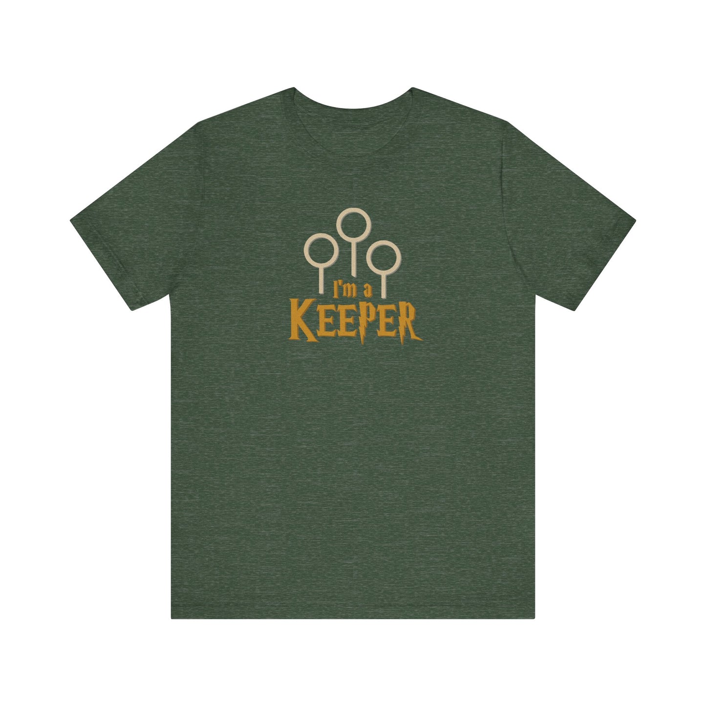 I’m a Keeper — Harry Potter Quidditch Retro Tee (Dark)